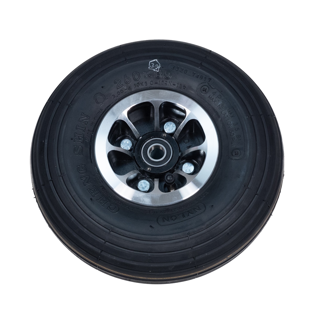 Complete wheel FRONT, Blimo X-50, 260x85 - Black