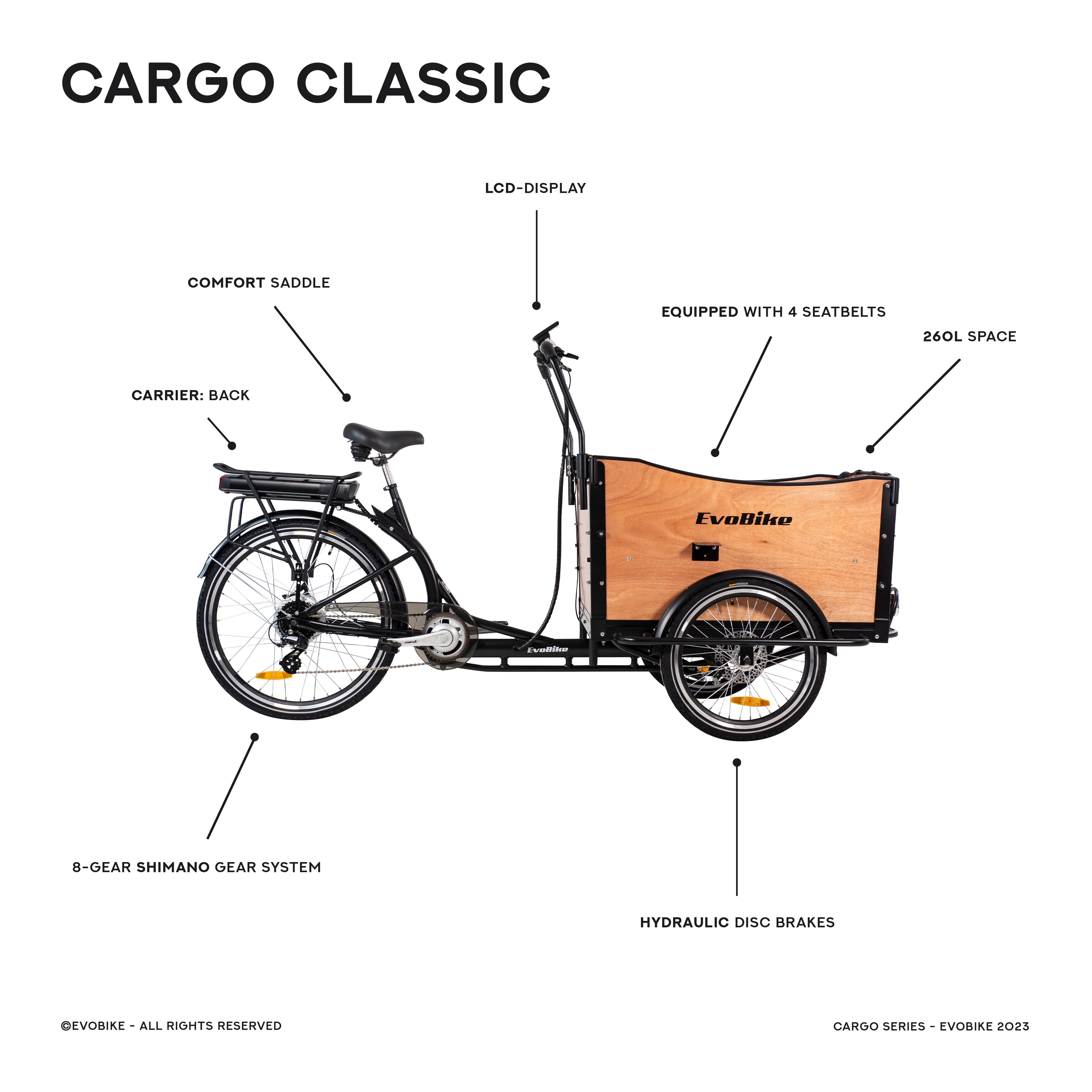 Lådcykel EvoBike Cargo Classic